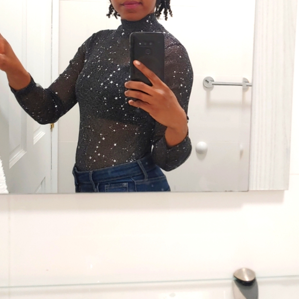 Sparkle see-through top